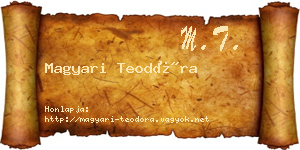 Magyari Teodóra névjegykártya